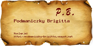 Podmaniczky Brigitta névjegykártya