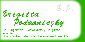 brigitta podmaniczky business card